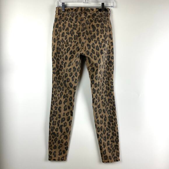 Blank NYC The Great Jones Leopard Jeans High Rise Skinny Tan Womens Size 26 - Picture 8 of 11